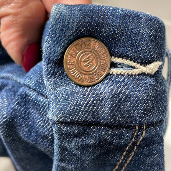 MOTHER  Jeans  . The Looker Crop Switch it Up medium dark indigo . Sz 32 waist - Picture 6 of 7